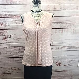 Tommy Hilfiger polka dot tie neck tank